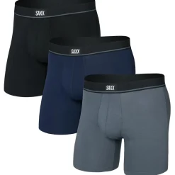 Saxx - Essential Cotton Boxer Brief Fly 3-Pack - Alltagsunterwäsche