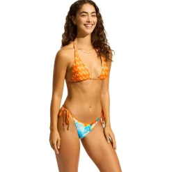 Seafolly - Women's Aquarius Reversible Tie Side Rio Pant - Bikini-Bottom