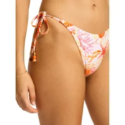 Seafolly - Women's La Mer Tie Side Rio Pant - Bikini-Bottom