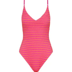 Seafolly - Women's Mesh Effect V Neck One Piece - Badeanzug