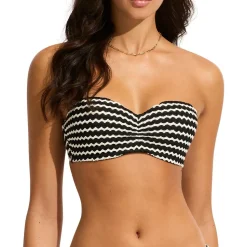 Seafolly - Women's Mesh Effect Bustier Bandeau - Bikini-Top