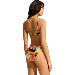 Seafolly - Women's Rio High Leg Ruched Side Pant - Bikini-Bottom