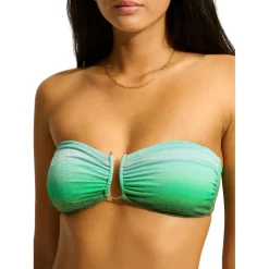 Seafolly - Women's Spectrum Trim Front Bandeau - Bikini-Top