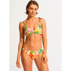 Seafolly - Women's Wonderland TwistedFront Bralette - Bikini-Top