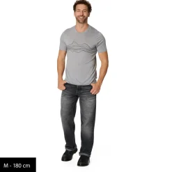 Stoic - Merino155 LaholmSt. Print T-Shirt Lines - Merinoshirt