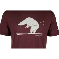 super.natural - Skiing Bear Tee - Merinoshirt