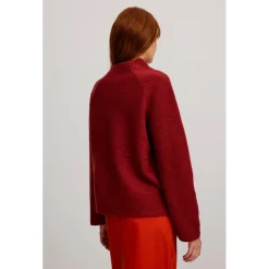 Tranquillo - Women's Kurzer Pullover aus Reiner Walkwolle - Wollpullover