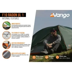 Vango - F10 Radon UL 2 - 2-Personen Zelt