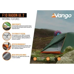 Vango - F10 Radon UL 2 - 2-Personen Zelt
